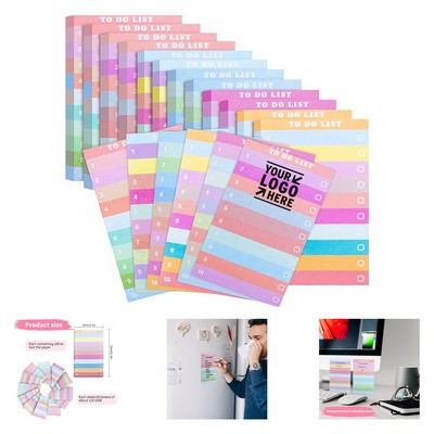 50 Sheets 3.1 x 5.1" Colorful To Do List Notepad